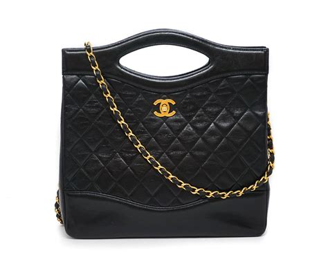 chanel black ball bag|vintage Black Chanel bag.